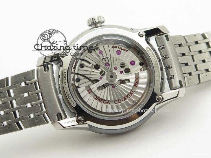 0805 De Ville Hour Vision Co-Axial 41mm SS V6F Best Edition Black Dial On SS Bracelet A BestValue 8277